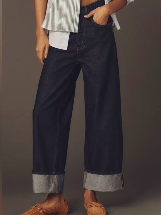 Joe's Jeans Denim - JOES JEANS Hackney Wide Leg Cuff Jeans Size 27 NWT